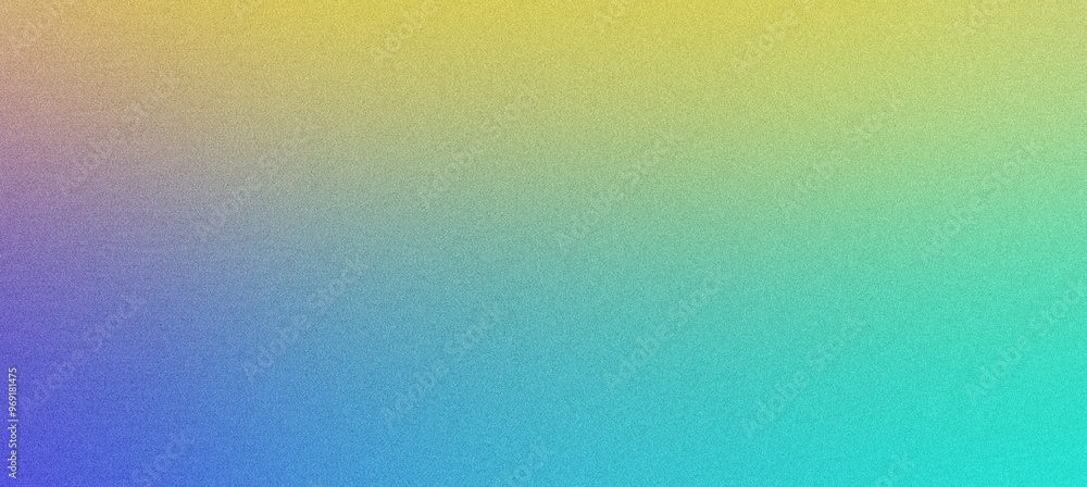 Abstract blurred gradient background with a grainy texture, featuring a smooth transition from yellow to blue Abstract blurred gradient background with a grainy texture, featuring a smooth transition from yellow to blue