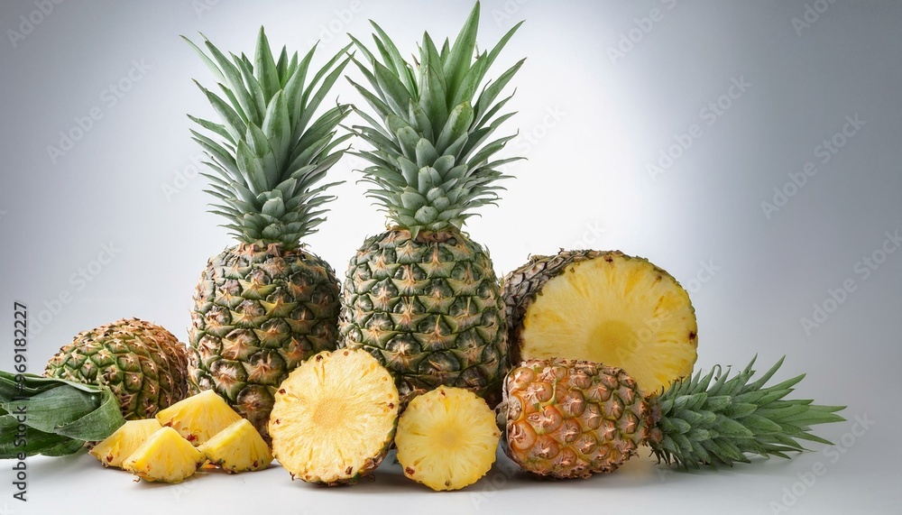 Isolated pineapple a transparent background Isolated pineapple a transparent background