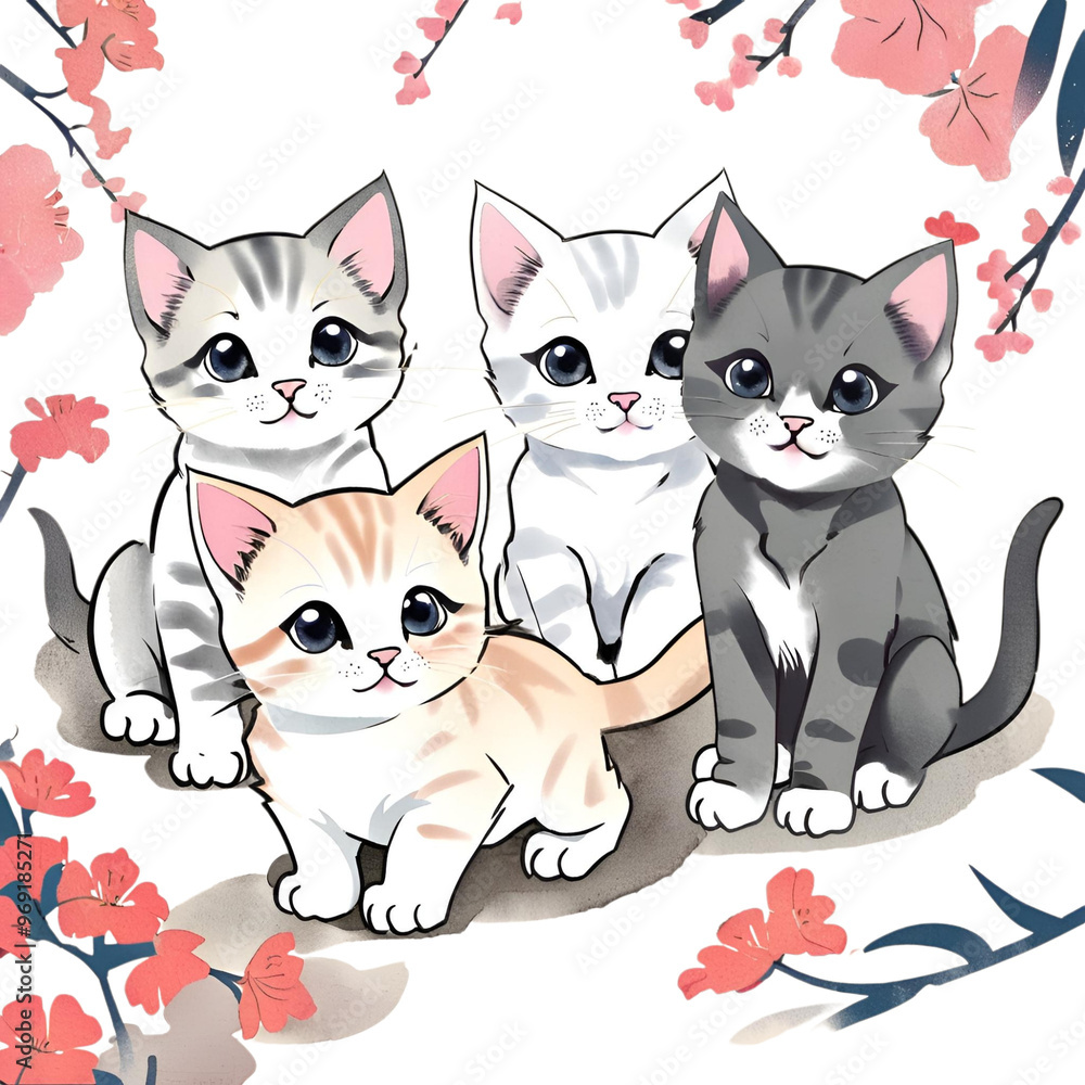 set of cats set of cats
