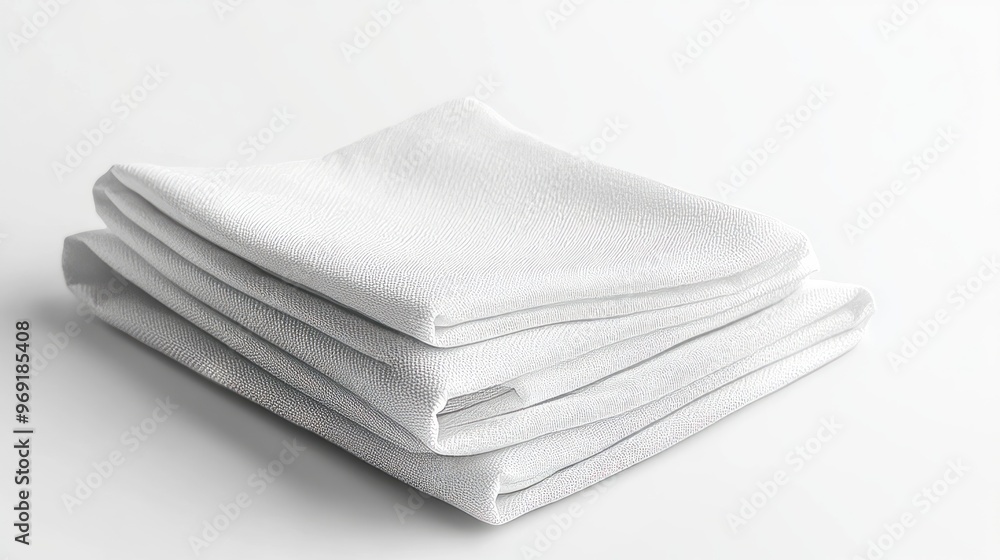 Stack of clean white towels isolated background Stack of clean white towels isolated background