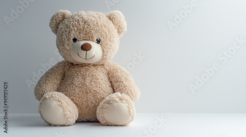 Cute teddy bear on white background isolated background