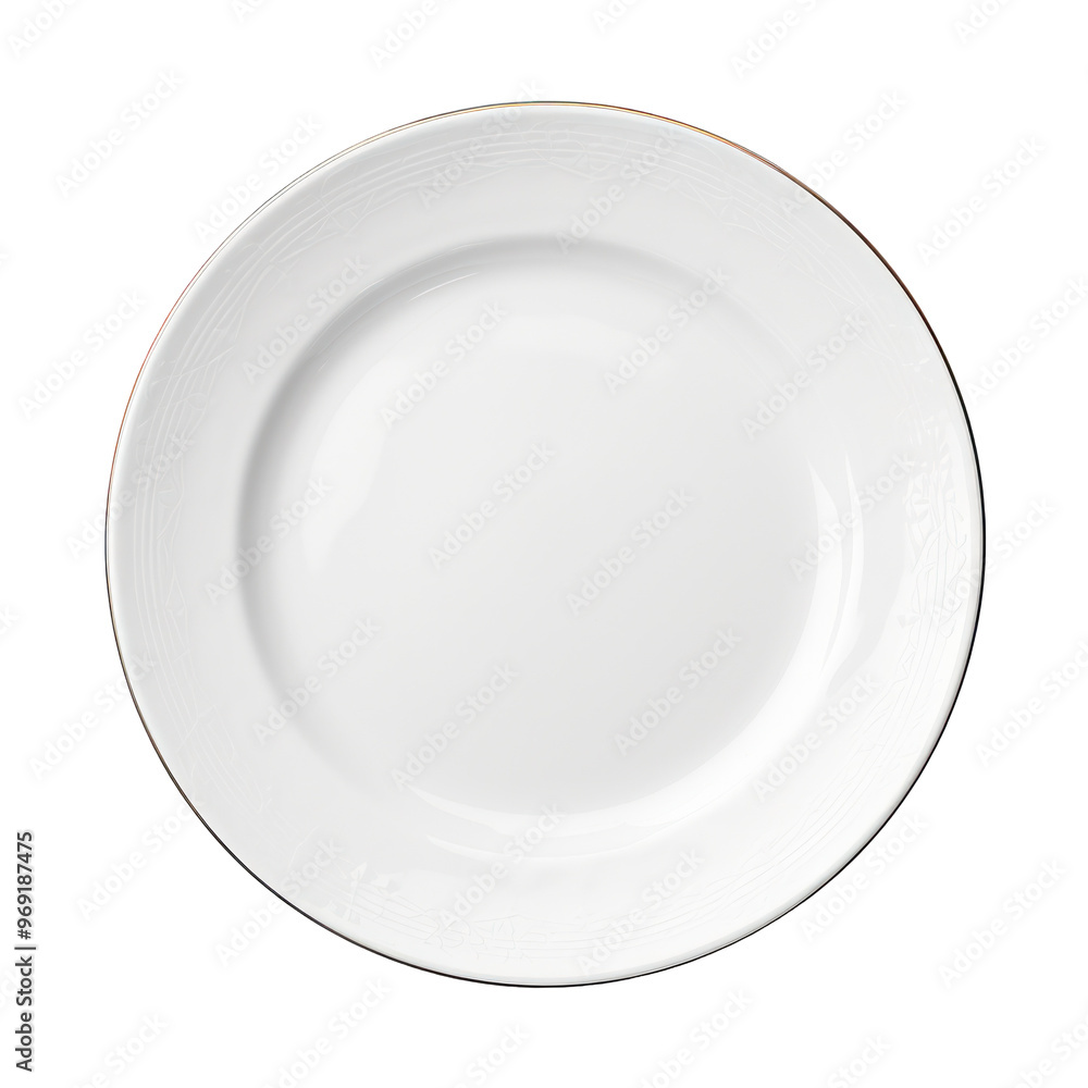Empty Classic White Dinner Plate with Subtle Curve. Isolated on Background Empty Classic White Dinner Plate with Subtle Curve. Isolated on Background