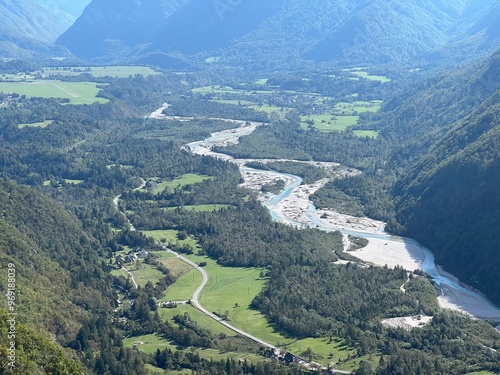 Soca River Valley (Bovec, Slovenia) - Soca Flusstal (Slowenien) - Valle del Fiume Soča - Dolina reke Soče ili dolina rijeke Soče (Slovenija) photo