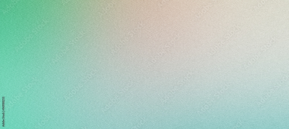 Grainy textured background fading from turquoise to beige Grainy textured background fading from turquoise to beige