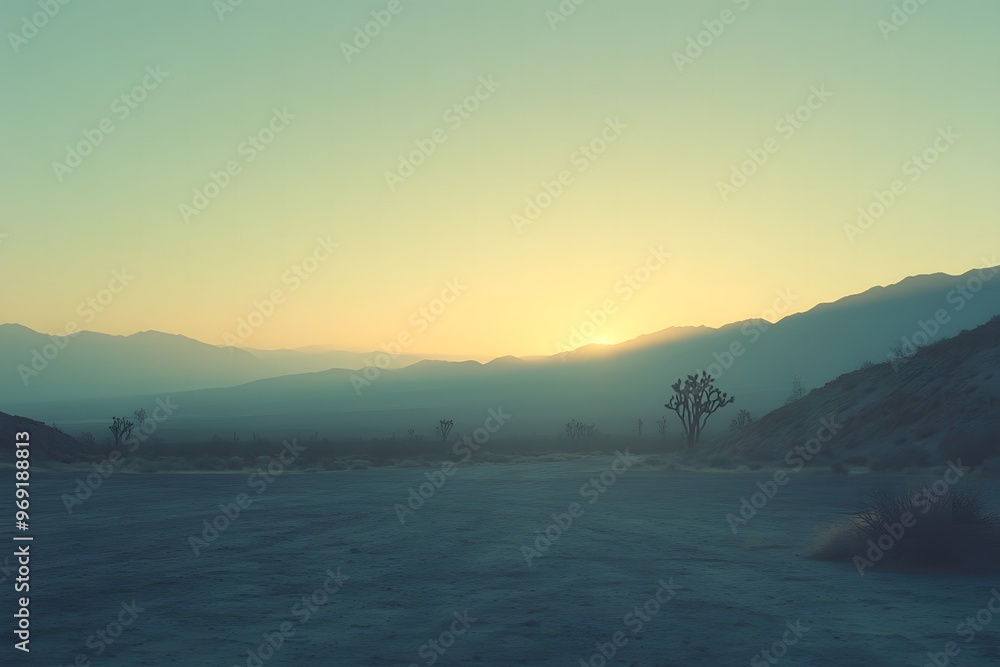 Fototapeta premium A serene desert landscape 