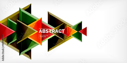 Free Download Triangle glass shapes geometric abstract background. Vector Illustration For Wallpaper, Banner, Background, Card, Book Illustration, landing page - GFXLoad