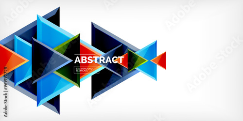Free Download Triangle glass shapes geometric abstract background. Vector Illustration For Wallpaper, Banner, Background, Card, Book Illustration, landing page - GFXLoad