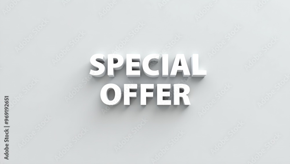 Bold 3D SPECIAL OFFER in white on gray Bold 3D SPECIAL OFFER in white on gray