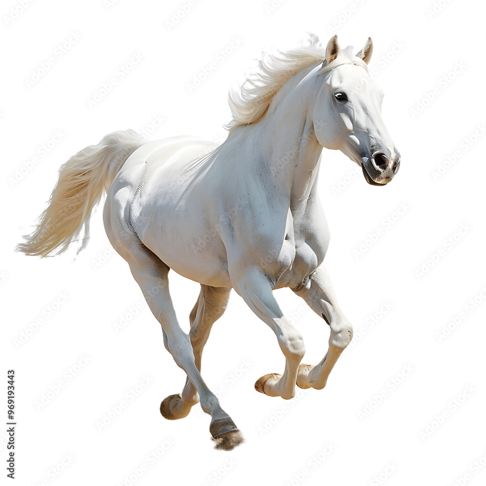 a running horse cut out transparent isolated on white background, PNG image a running horse cut out transparent isolated on white background, PNG image