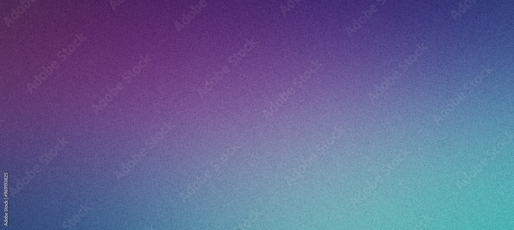 Grainy texture gradient background is blending purple and turquoise colors Grainy texture gradient background is blending purple and turquoise colors