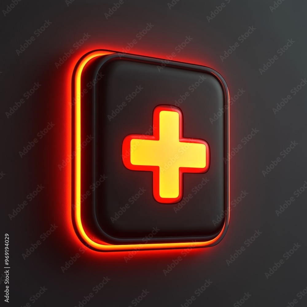 Obraz premium Plus Sign Glow