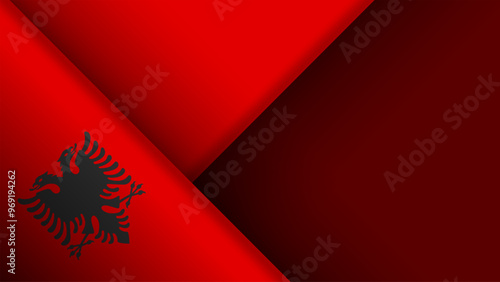 Edge background Albania graphic and label.