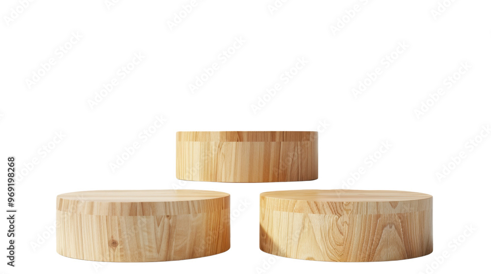 Wooden podium pedestal on transparent background Wooden podium pedestal on transparent background