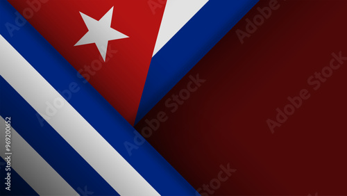 Edge background Cuba graphic and label.