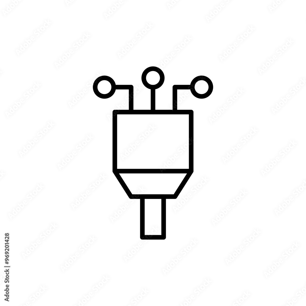 Obraz premium Optical fiber outline icons, minimalist vector illustration ,simple transparent graphic element .Isolated on white background