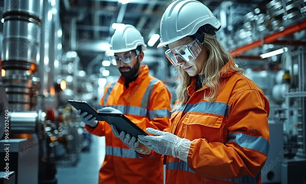 Industrial Workers Using Tablets Industrial Workers Using Tablets