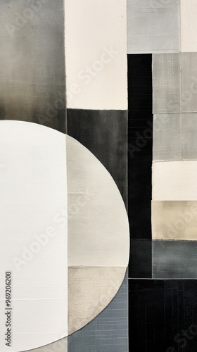 Gray abstract collage shape.