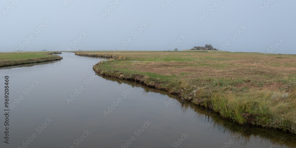Felder und Bäche auf Hallig Hoge in Friesland Felder und Bäche auf Hallig Hoge in Friesland