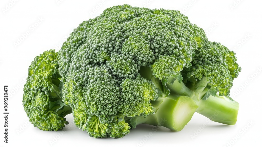 Fresh Green Broccoli Isolated on White Background Fresh Green Broccoli Isolated on White Background