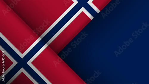 Edge background Norway graphic and label.