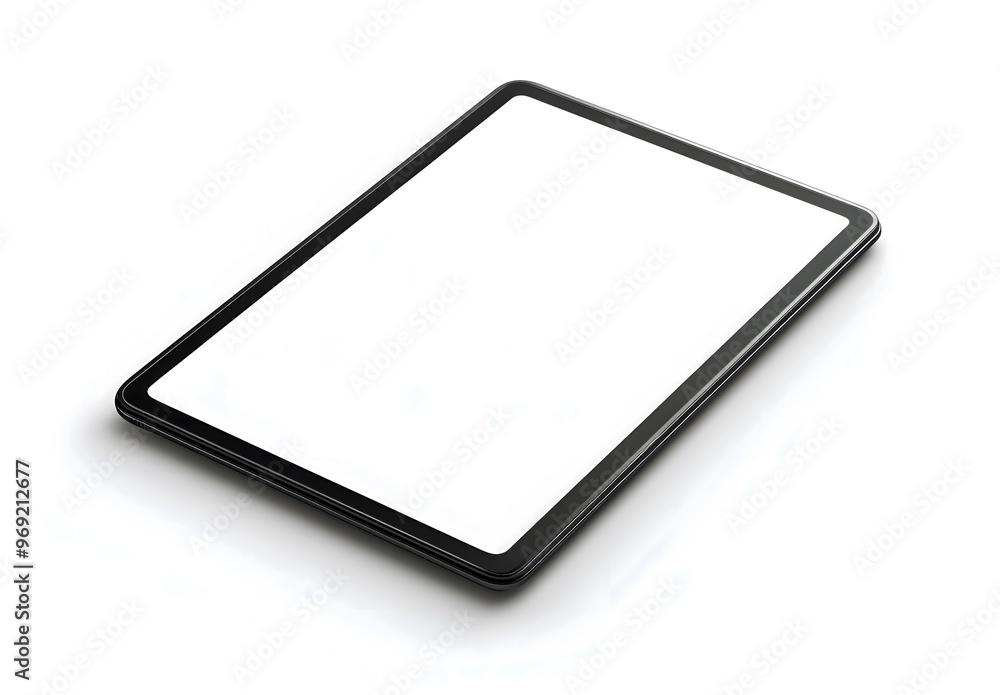 A blank tablet device on a white background. A blank tablet device on a white background.