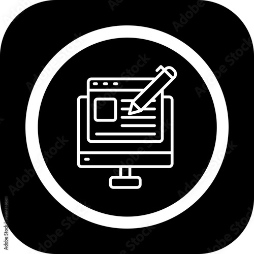 Blogging Vector Icon Design