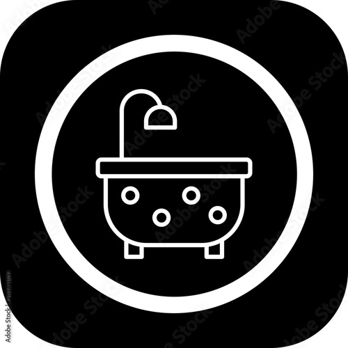 Bathtub Vector Icon Design