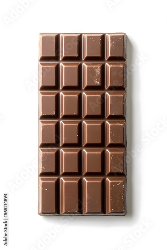 Chocolate bar with segmented squares for sharing.