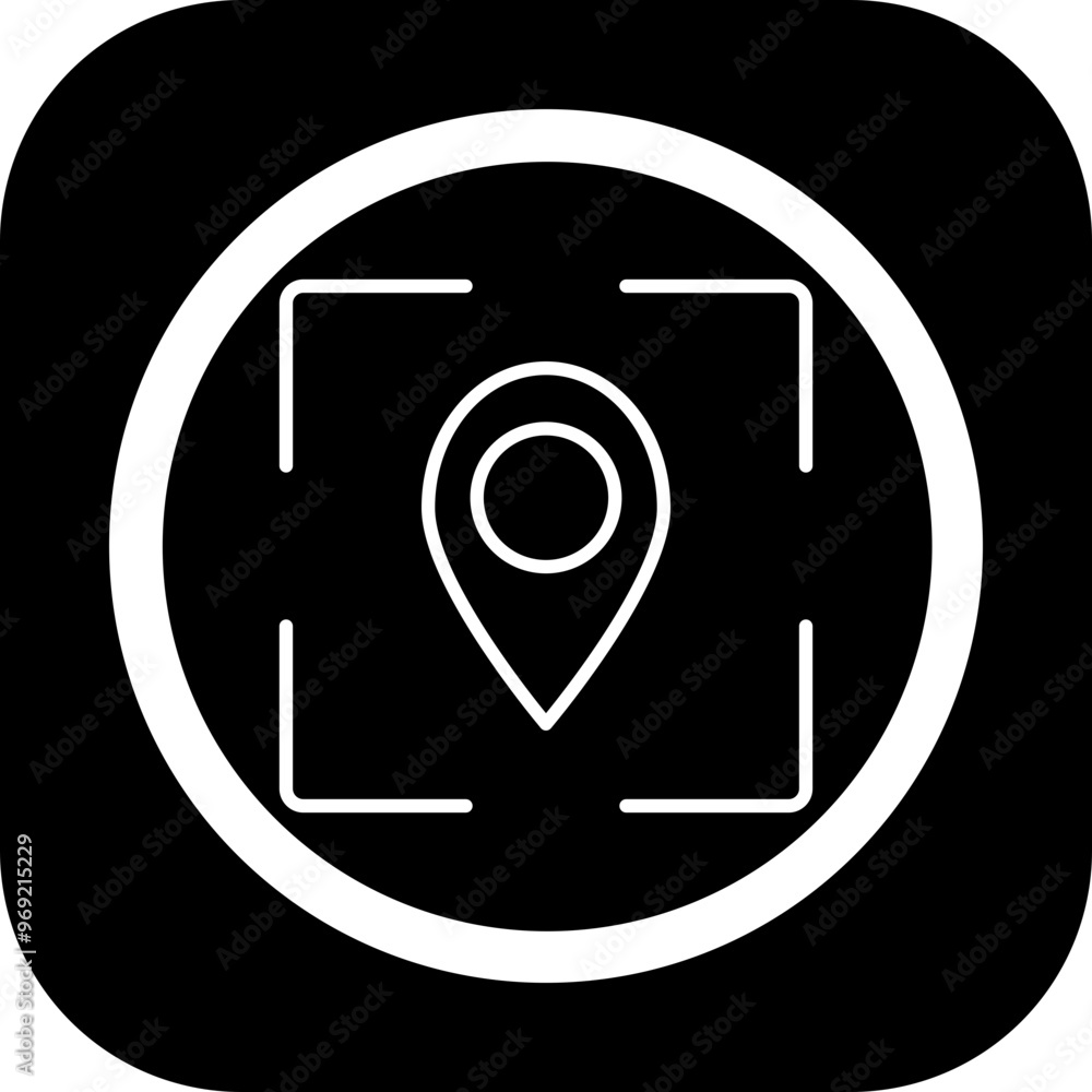 Scanning Location Vector Icon Design