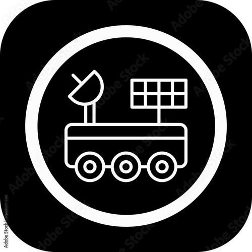 Space Car Vector Icon Design