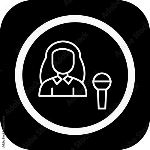 Presenter Vector Icon Design