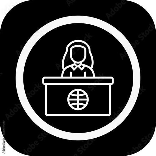 News Anchor Vector Icon Design