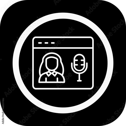 Webcast Vector Icon Design