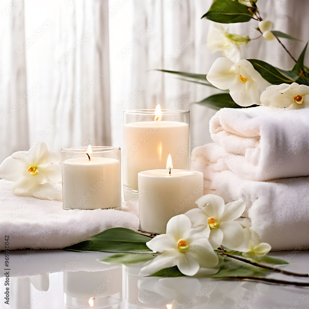 white luxury spa background towel candle bath aromatherapy zen therapy beauty white luxury spa background towel candle bath aromatherapy zen therapy beauty