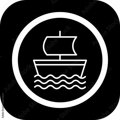 Galleon Vector Icon Design