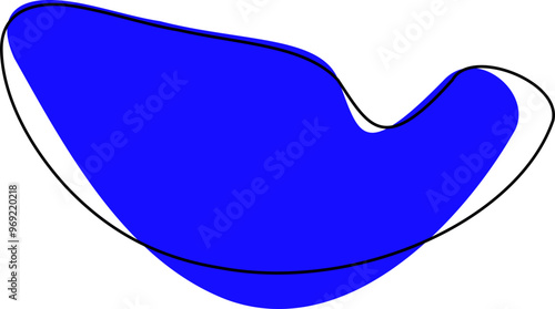 Blue Abstract Liquid Shape Illustration