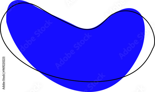 Blue Abstract Liquid Shape Illustration