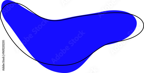 Blue Abstract Liquid Shape Illustration