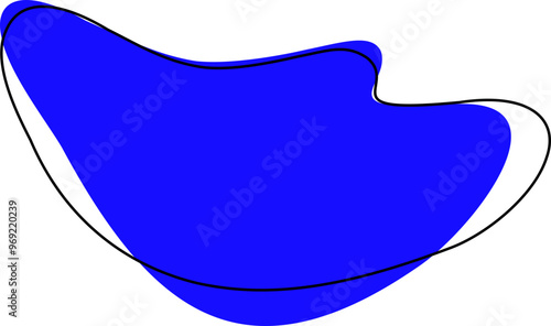Blue Abstract Liquid Shape Illustration