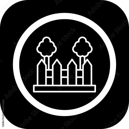 Garden Fence Vector Icon Design