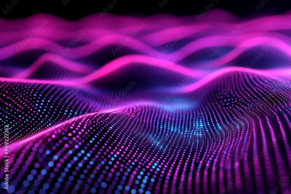 Abstract Purple and Blue Digital Wave Abstract Purple and Blue Digital Wave