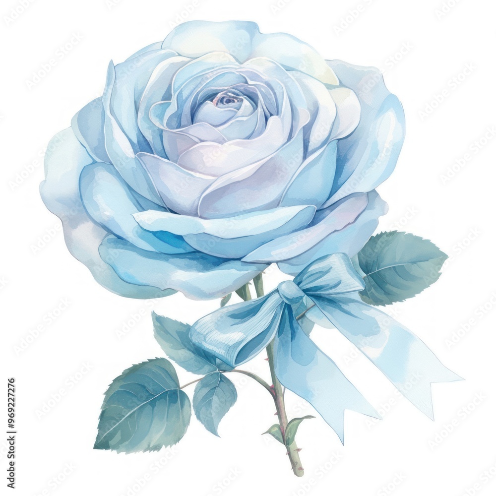 Elegant blue rose illustration Elegant blue rose illustration
