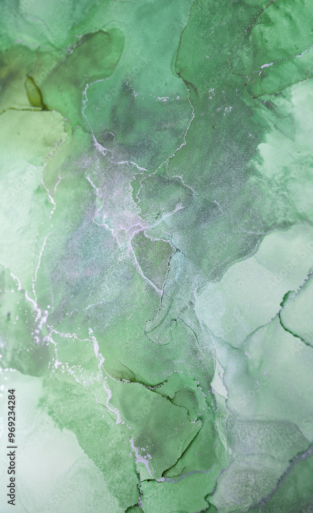 Fototapeta premium Colorful abstract artwork featuring shades of green and subtle textures, suitable for home decor or artistic inspiration