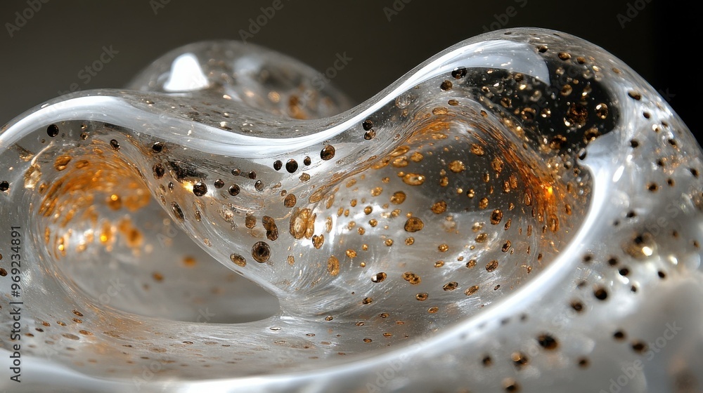 Fototapeta premium Elegant Glass Sculpture: A Fusion of Transparency and Artistry