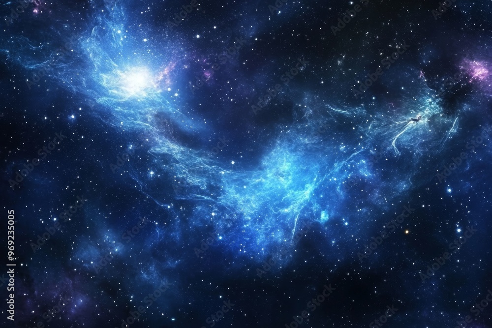 Fototapeta premium Cosmic Nebula with Bright Stars