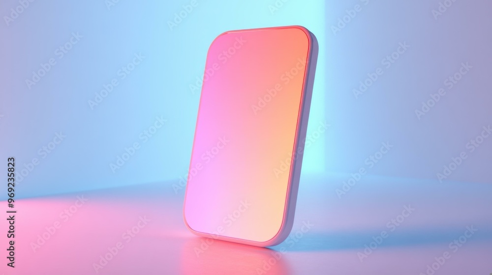 Captivating Glow: A Modern Smartphone Against a Colorful Abstract Background Captivating Glow: A Modern Smartphone Against a Colorful Abstract Background