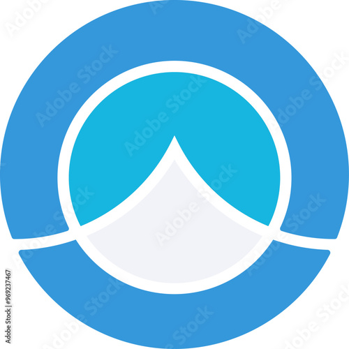 Icy Peak Flat Logo | Flat Illustration | Vector Illustration | Mountaineering, Summit, Peak, Outdoor Sports |