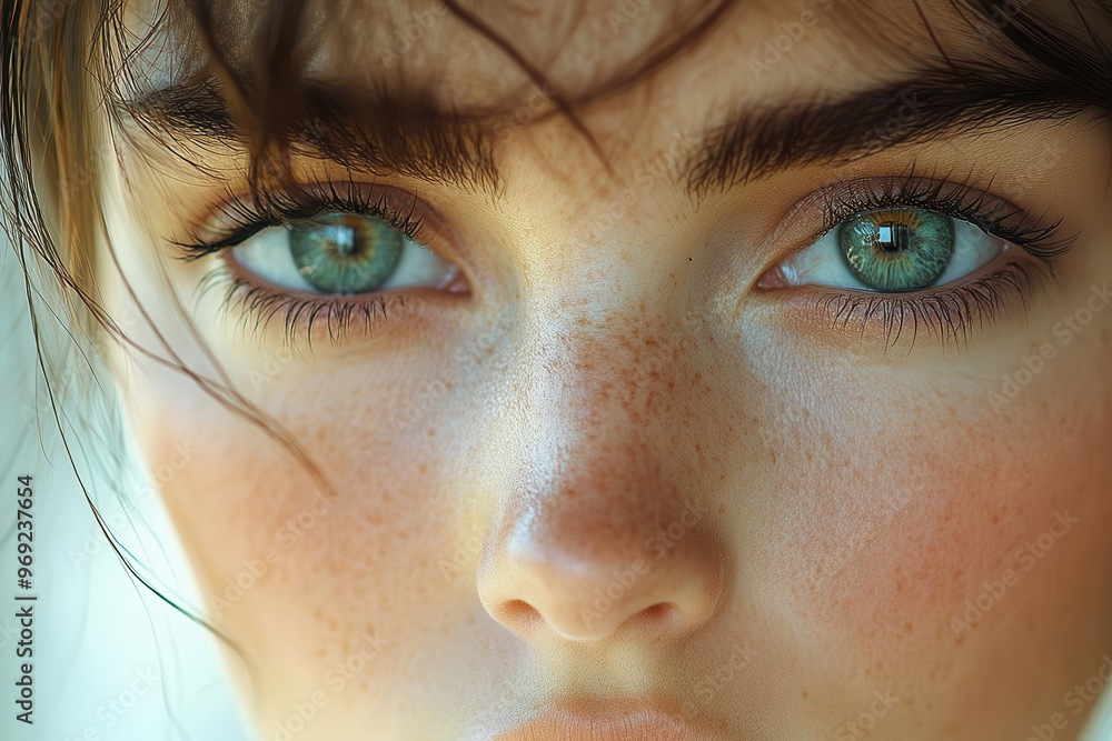 mesmerizing closeup of a womans piercing eyes soft focus on delicate features ethereal lighting creating a dreamy atmosphere evoking mystery and emotion mesmerizing closeup of a womans piercing eyes soft focus on delicate features ethereal lighting creating a dreamy atmosphere evoking mystery and emotion