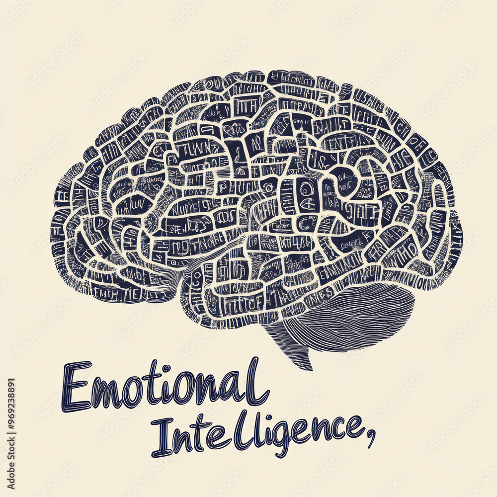 Emotional intelligence is depicted creatively in this typography design Emotional intelligence is depicted creatively in this typography design