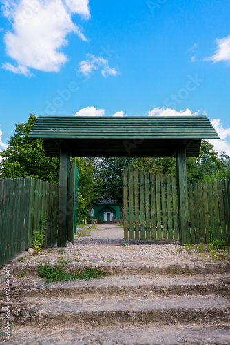 entrance to the wooden masque in Kruszyniany 